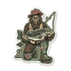 Lakes Rivers Streams Bassquatch Decal in One Color
